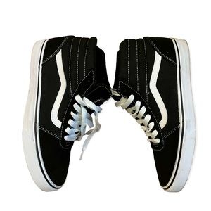 Vans Sneakers Ward Hi Black White Size 10.5